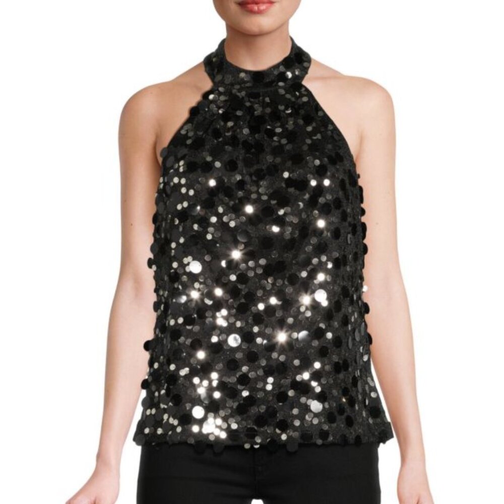 Ramy Brook ​Bri Sequin Halter Tank Top